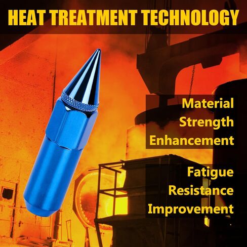 muge racing M12 x 1.5 Spike Lug Nuts 20 PCS, Electrophoretic Coating Wheel Lug Nut with Pointed Cap, Weather Resistant Lug Nut Set for Ford, Toyota, Honda, Chevrolet, Nissan, Mazda and More, Blue in Kuwait