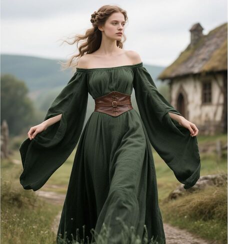 L'VOW Women Victorian Dresses Renaissance Dress Medieval Costume for Celtic Fairy Witch Wedding in Saudi Arabia