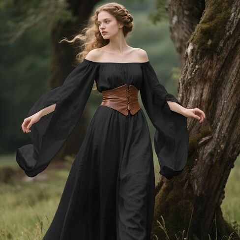 L'VOW Women Victorian Dresses Renaissance Dress Medieval Costume for Celtic Fairy Witch Wedding in Saudi Arabia