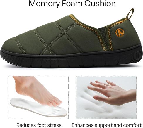 MIXIN Mens Slippers Indoor Outdoor Comfy Slip On Memory Foam House Shoes in Kuwait