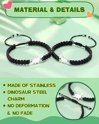 PINKDODO Mother Son Dinosaur Bracelet Christmas Valentines Birthday Gifts in Saudi Arabia
