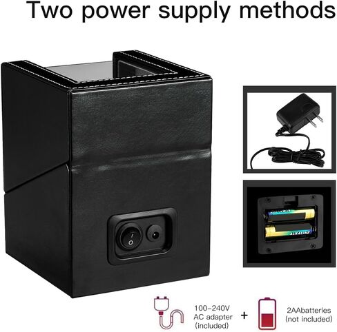 ماكينة لف ساعة واحدة أوتوماتيكية مع محرك ياباني هادئ، محول تيار متردد أو يعمل بالبطارية، جزء خارجي من الجلد الفاخر ووسائد ساعة مرنة ناعمة لساعات الرجال والنساء in Kuwait