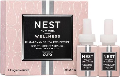 NEST New York Smart Home Fragrance Diffuser Refill Vials, Driftwood & Chamomile - Set of 2 - Designed for NEST x Pura 3 and NEST x Pura 4 Diffusers - Cruelty Free, Vegan - Made in USA in Saudi Arabia