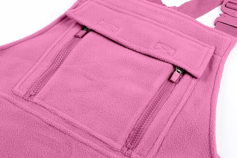 yoeasy Women's Warm Fleece Fuzzy Overalls Sleeveless Winter Loose Adjustable Strap Bib Jumpsuits With Pockets in Saudi Arabia