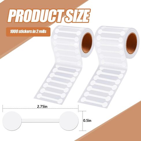 Teling 2 Rolls 1000 Pcs Tamper Proof decals 2.75 x 0.5 Inch Transparent Tamper Evident Labels Blank Tamper Evident Tape Clear Tamper Resistant Stickers for Food Drink Packaging Sealing Delivery Supply in Saudi Arabia