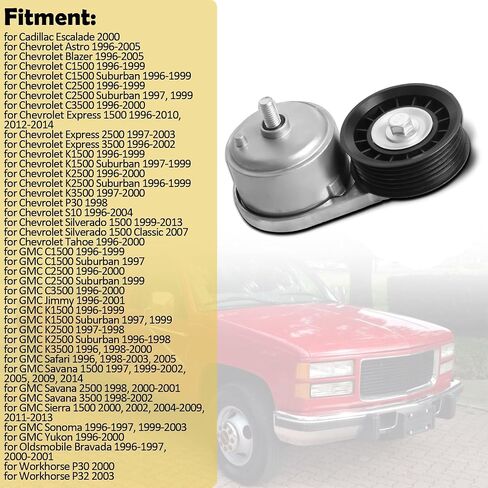 سربنتين حزام الموتر 419-100 49021 89252 ل Cadillac Escalade 2000 لـ Chevrolet Astro 1996-2005 Blazer 1996-2005 C1500 1996-1999 C1500 Suburban 1996-1999 C2500 1996-1999 in Kuwait