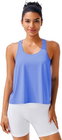 JOYSPELS Ice Silk Workout Tank Tops for Women Quick Dry Sleeveless Loose Fit Narrow Racerback Athletic Running Shirts in Saudi Arabia