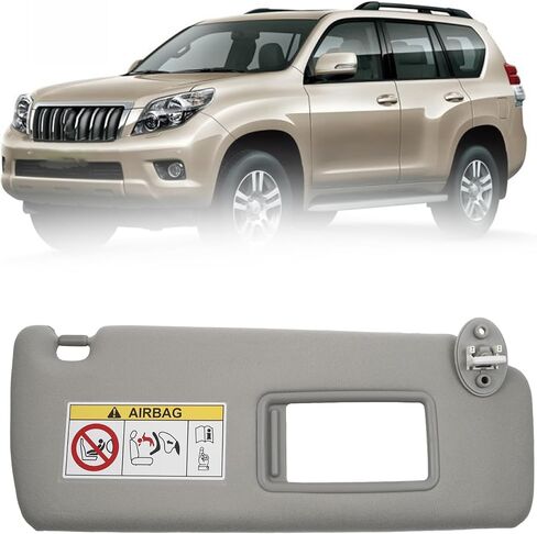 Dasbecan Beige Left Driver Side Sun Visor Compatible with 2010-2023 Lexus GX460 2009-2023 Toyota Land Cruiser Prado KDJ155 /KDJ150 Replace# 74320-0G030-A0 in Saudi Arabia
