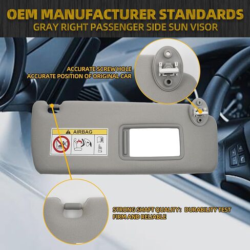 Dasbecan Beige Left Driver Side Sun Visor Compatible with 2010-2023 Lexus GX460 2009-2023 Toyota Land Cruiser Prado KDJ155 /KDJ150 Replace# 74320-0G030-A0 in Saudi Arabia