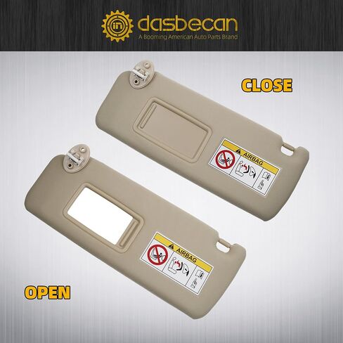 Dasbecan Beige Left Driver Side Sun Visor Compatible with 2010-2023 Lexus GX460 2009-2023 Toyota Land Cruiser Prado KDJ155 /KDJ150 Replace# 74320-0G030-A0 in Saudi Arabia