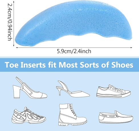 Shoe Filler Inserts for Loose Shoe, 2 Pairs Shoe Inserts to Make Shoes Smaller, Toe Cushion Filler Make Shoes Fit, Prevent Heel Sliping, for Men and Women (Blue,Medium: Half to One Size Bigger) in Saudi Arabia