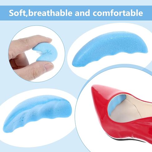 Shoe Filler Inserts for Loose Shoe, 2 Pairs Shoe Inserts to Make Shoes Smaller, Toe Cushion Filler Make Shoes Fit, Prevent Heel Sliping, for Men and Women (Blue,Medium: Half to One Size Bigger) in Saudi Arabia