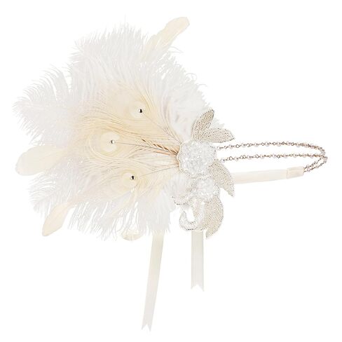 BABEYOND Art Deco 1920s Flapper Headpiece Roaring 20s Great Gatsby Feather Headband 1920s Flapper Gatsby Accessories in Saudi Arabia