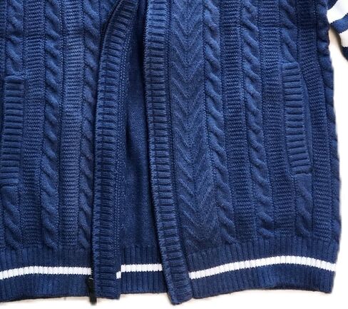 MAISON J Mens Full-Zip Cardigan Sweater, Quality Knit Fabric, Stand Collar, Sporty Casual Style in Saudi Arabia