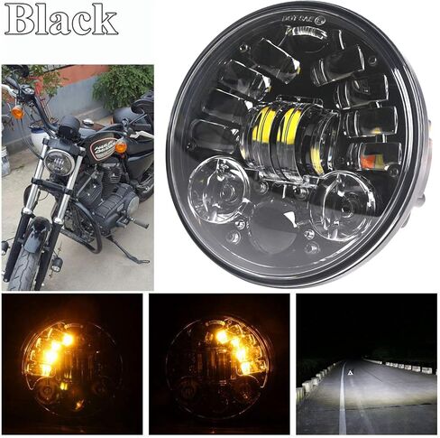 المصباح الأمامي للدراجات النارية 5.75 بوصة LED LED مع DRL أبيض DEBER AMBER SIGNAN in Saudi Arabia