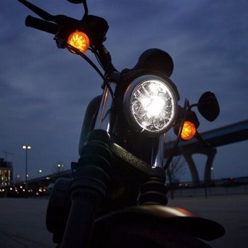 المصباح الأمامي للدراجات النارية 5.75 بوصة LED LED مع DRL أبيض DEBER AMBER SIGNAN in Saudi Arabia