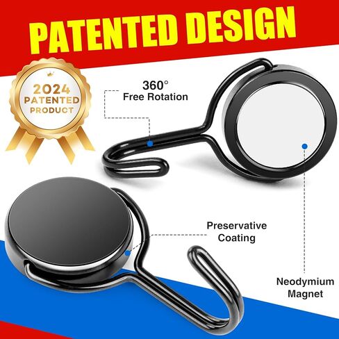 Magnetic Hooks, 110Lbs Heavy Duty Magnets Hooks for Cruise Cabins, Strong Magnets with Hooks for Hanging, Metal Magnetic Grill Hooks Magnetic Hanger for Refrigerator, Toolbox, Storage - 10Pack in Saudi Arabia