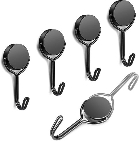 Magnetic Hooks, 110Lbs Heavy Duty Magnets Hooks for Cruise Cabins, Strong Magnets with Hooks for Hanging, Metal Magnetic Grill Hooks Magnetic Hanger for Refrigerator, Toolbox, Storage - 10Pack in Saudi Arabia