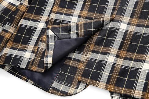 Mogu Boys Plaid Suits 3 قطعة ضئيلة نائمة التوكسيدو بدلة ملابس رسمية مجموعة السترة سترة السترة سروال الأطفال in Saudi Arabia