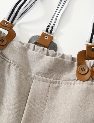 Little Boy Clothes Suits Dress Shirt with Bow Tie Suspender Pants Gentleman Outfit Sets for Party, Prom, Wedding in Saudi Arabia