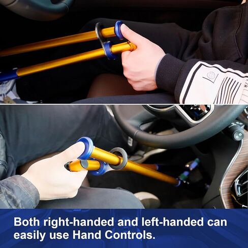 Handicap Driving Hand Controls for Disabled Drivers, Car Pedal Assist Controls, Left or Right Hand Both Available, Length Adjustable, Double Insurance,Blue in Saudi Arabia