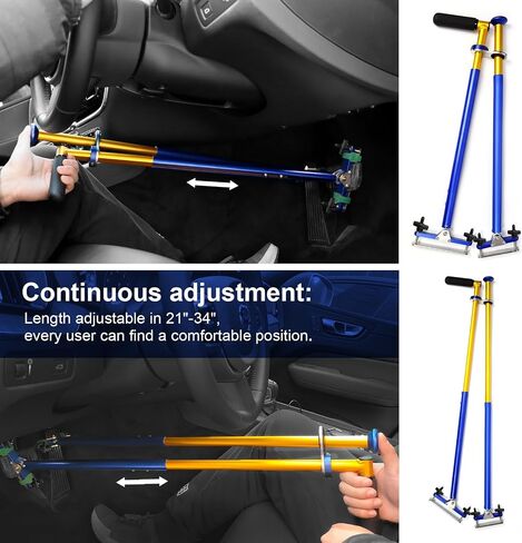 Handicap Driving Hand Controls for Disabled Drivers, Car Pedal Assist Controls, Left or Right Hand Both Available, Length Adjustable, Double Insurance,Blue in Saudi Arabia