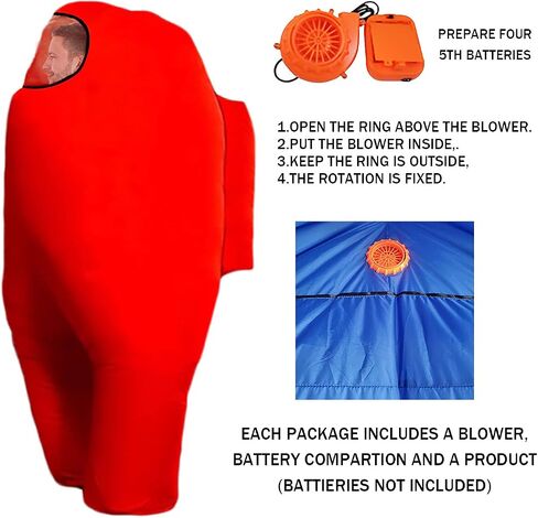 FANFX Inflatable Astronaut space Costume Inflatable costume Full Body Suit Halloween Cosplay Costumes in Kuwait