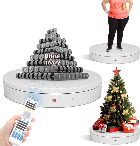 Remote Photography Motorized Turntable Rotating Display Stand base giratoria para Spinning Rotating Platform 360 photo booth lazy susan for Display,3D Scanner Models(Load Range:40lbs~100lbs) in Saudi Arabia