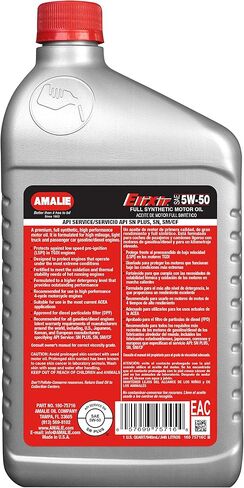 زيت المحرك الاصطناعي بالكامل AMALIE Elixir 0W-40 (160-65776-56) زجاجة سعة 1 لتر، عبوة من 12 قطعة in Saudi Arabia