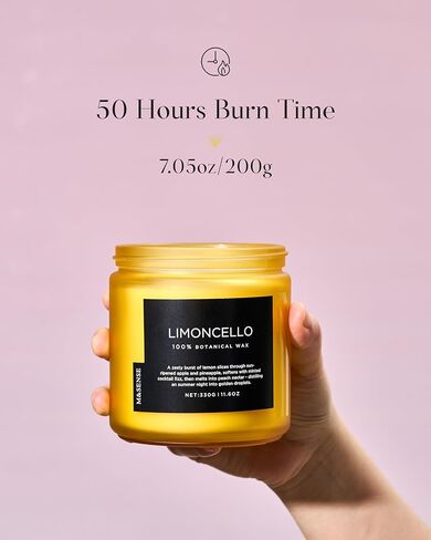 M&SENSE Summer's Night Scented Candle, 11.6oz Natural Soy Jar Candle for Home, Medium 2 Wick Candle Gifts for Men, Up to 70 Hours Burn time, Manly Candles for Bedroom in Kuwait