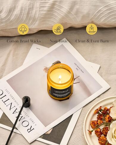 M&SENSE Summer's Night Scented Candle, 11.6oz Natural Soy Jar Candle for Home, Medium 2 Wick Candle Gifts for Men, Up to 70 Hours Burn time, Manly Candles for Bedroom in Kuwait