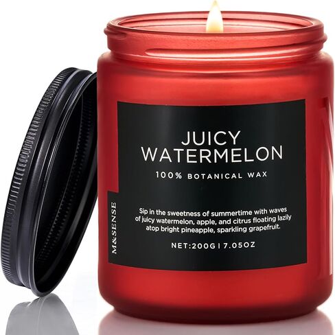 M&SENSE Summer's Night Scented Candle, 11.6oz Natural Soy Jar Candle for Home, Medium 2 Wick Candle Gifts for Men, Up to 70 Hours Burn time, Manly Candles for Bedroom in Saudi Arabia