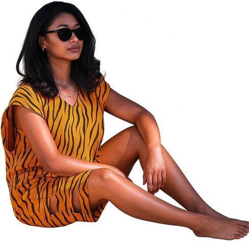 Workout Set For Women - Animal Print Active Wear & Lounge Wear Sets, Active Shorts and Top Set - 2-Piece in Saudi Arabia