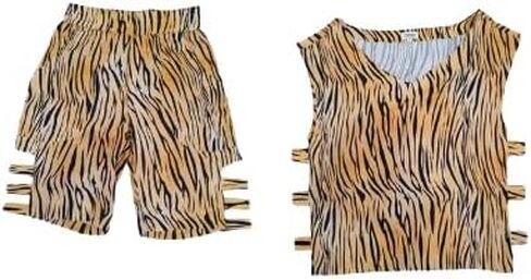Workout Set For Women - Animal Print Active Wear & Lounge Wear Sets, Active Shorts and Top Set - 2-Piece in Saudi Arabia