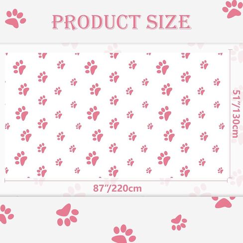 4 Pack Puppy Paw Print Tablecloths, 51x87'' Blue Plastic Disposable Table Cover for Pet Themed Party Decoration for Cat Dog Birthday Party Supplies Lets Pawty Party Supplies in Saudi Arabia