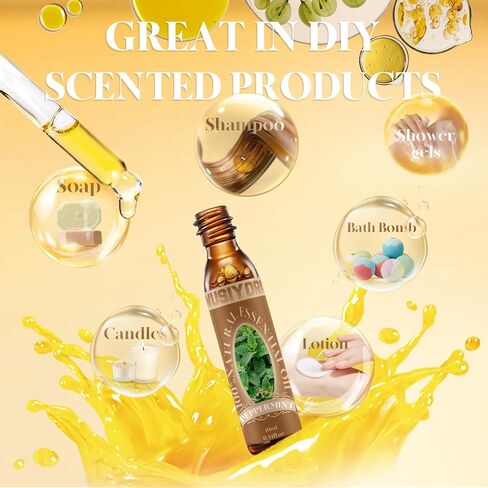 Peppermint Essential Oil 10ML - 100% Pure and Natural Therapeutic Grade Oils for Aromatherapy Diffuser - 0.34 Fl Oz/Peppermint in Saudi Arabia