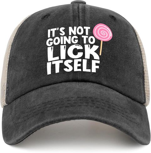 لن يلعق نفسه قبعات وقبعات القبعات للسيدات للرجال للرجال هدايا قبعة البيسبول من أجل الجد in Kuwait