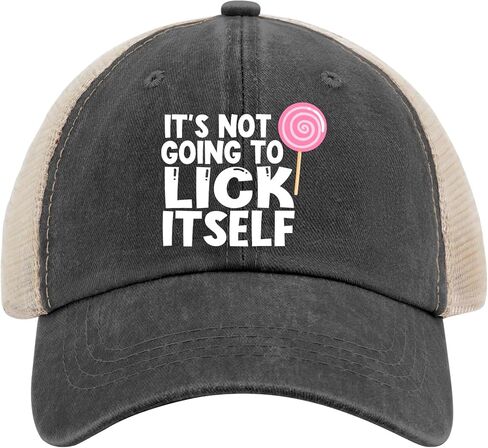 لن يلعق نفسه قبعات وقبعات القبعات للسيدات للرجال للرجال هدايا قبعة البيسبول من أجل الجد in Kuwait