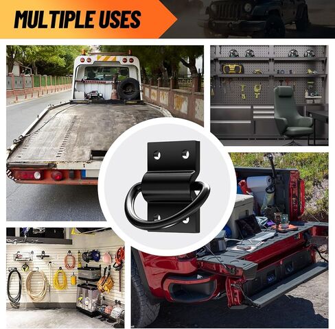 6pcs حلقات D -Duty D Rings Heavy Downer Tie أسفل المرساة ، فائقة 6500 رطل قوة مكثفة D حلبة لأسفل لسرير الشاحنة ، مقطورة ، مع مسامير in Kuwait