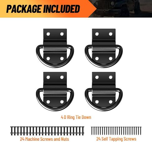 6pcs حلقات D -Duty D Rings Heavy Downer Tie أسفل المرساة ، فائقة 6500 رطل قوة مكثفة D حلبة لأسفل لسرير الشاحنة ، مقطورة ، مع مسامير in Kuwait