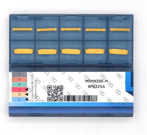 إدراجات الحز من الكربيد CDBP MRMN300-M لحامل أدوات قطع الحز MGEHR/L وMGIVR/L، مثبتة بطلاء أصفر CVD من KOLORY، 10 قطع in Kuwait