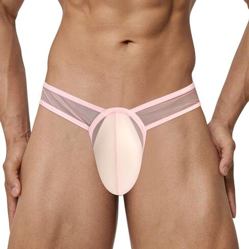 Men's Sexy See Through Underwear Low Rise Bugle Pouch Bikini Briefs in Kuwait