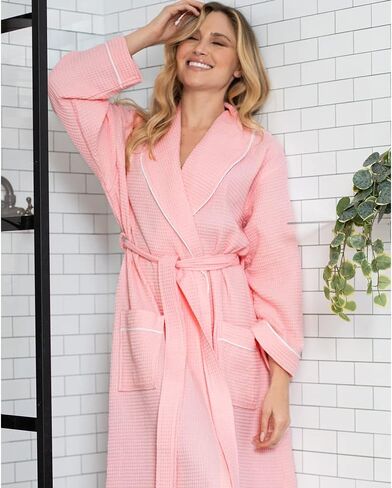 رداء نسج وافل لوتس Lotus Linen Waffle -Waffle - رداء حمام سبا Kimono SPA in Kuwait