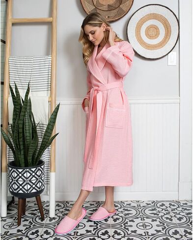 رداء نسج وافل لوتس Lotus Linen Waffle -Waffle - رداء حمام سبا Kimono SPA in Kuwait