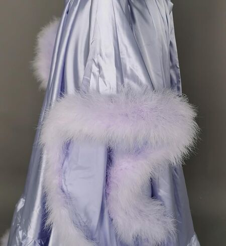 Old Hollywood Feather Robe Sexy Boudoir Robe Feather Bridal Robe Satin Long Wedding Scarf New Custom Made in Kuwait
