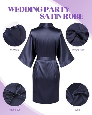 7 PCS Womens Kimono Robe Bride Bridesmadis Rrobe Rouse Bathrobe Assen in Kuwait