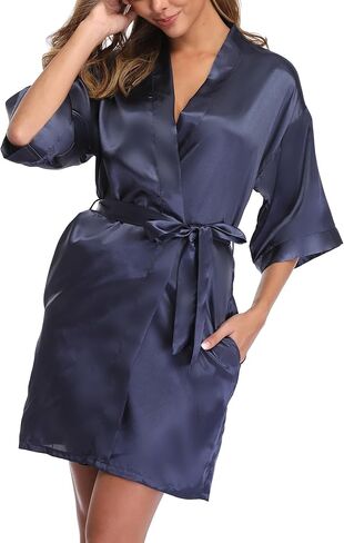 7 PCS Womens Kimono Robe Bride Bridesmadis Rrobe Rouse Bathrobe Assen in Kuwait