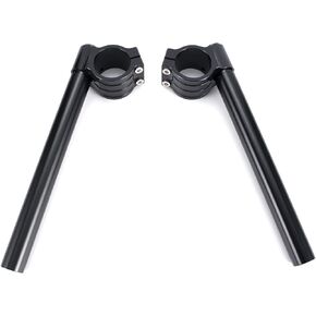 1" handlebar with Φ 35mm Clip-Ons Handlebars replacement Fit for Universal Fork diameter 35mm and bars diameter 1 inch handlebars,Modified Cafe racer Custom Accessories Color Black