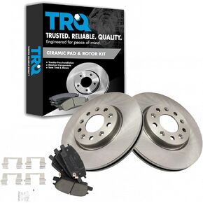 TRQ Front Posi Ceramic Disc Brake Pads & Rotors Kit for LaCross Equinox Malibu