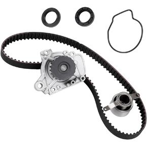 Timing Belt Kit including timing Belt water pump with gasket tensioner bearing etc OCPTY Compatible for 1996 1997 1998 1999 2000 Honda Civic/1996 1997 Honda Civic del Sol